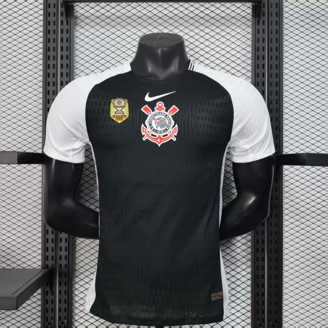Camisa do Corinthians Away - 2025/2026 com Patch de Campeão Copa do Brasil - Versão Jogador