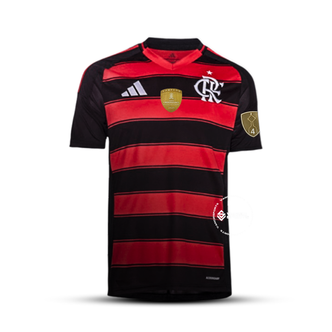 Camisa do Flamengo Home - 2025/2026 + Patchs de Campeão da Libertadores