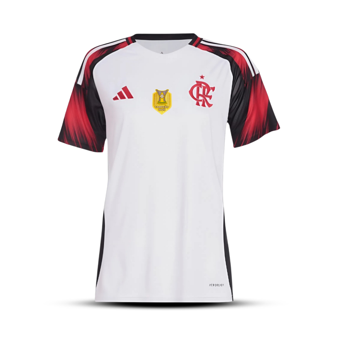 Camisa do Flamengo Feminina Away - 2025/2026 com Patch de Campeão Brasileiro