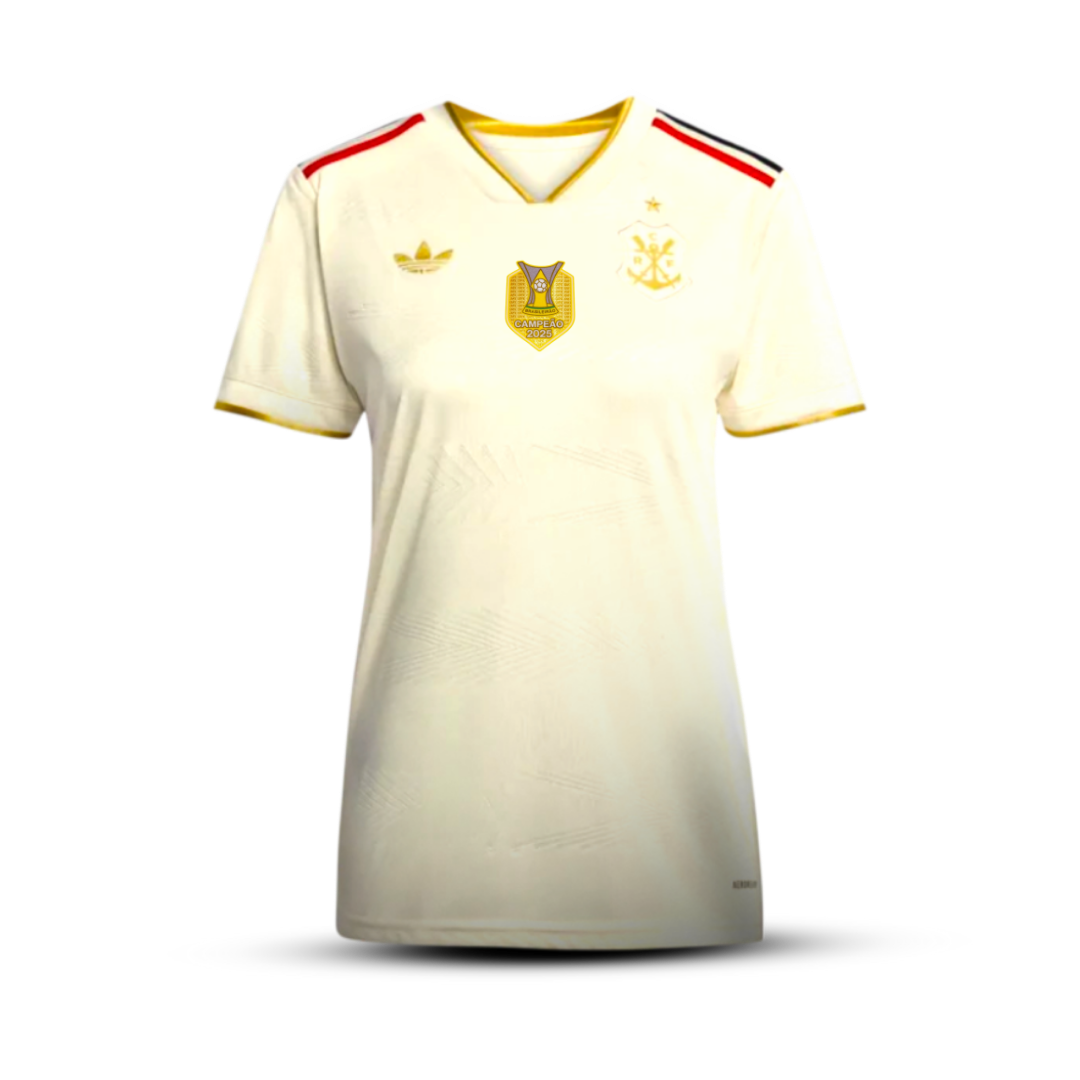 Camisa do Flamengo Feminina Third - 2025/2026 com Patch de Campeão Brasileiro
