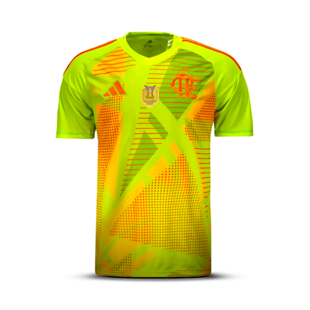 Camisa do Flamengo Goleiro Home - 2025/2026 com Patch de Campeão Brasileiro