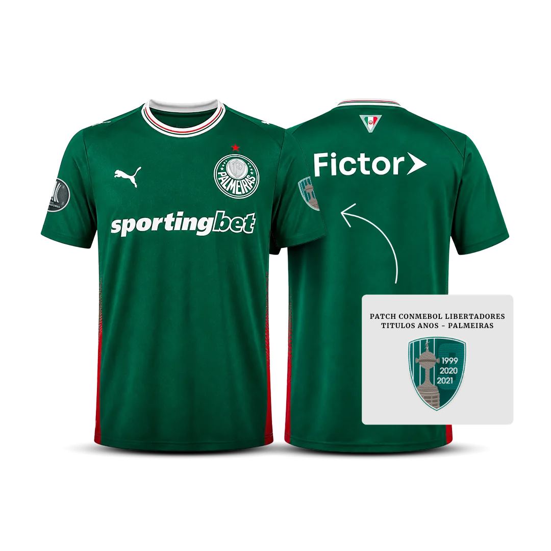 Camisa do Palmeiras Home 2026 + Kit Patch Libertadores - Pronta entrega