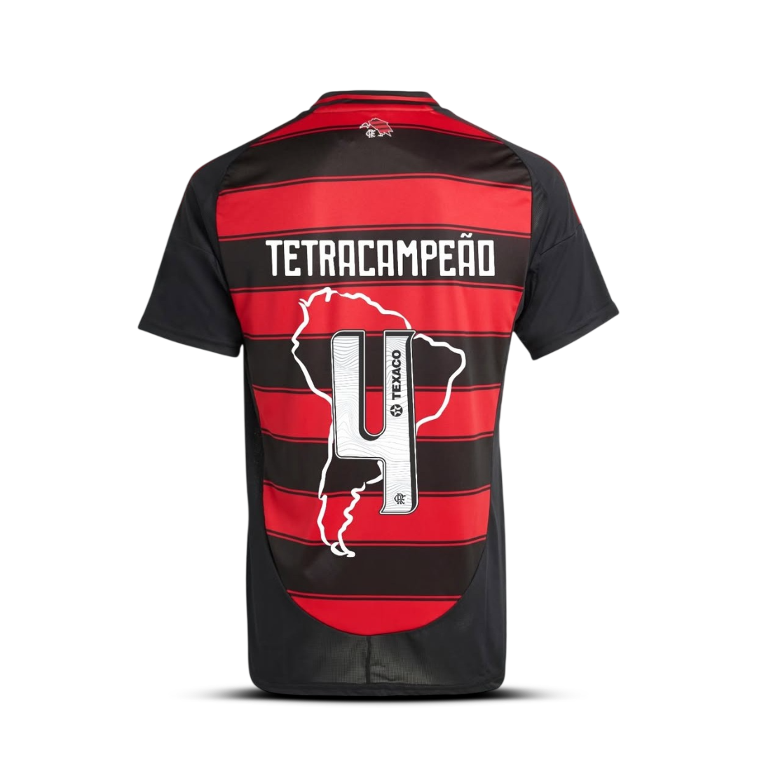 Camisa Flamengo Home 2025/26 com Personalização exclusiva Tetracampeão