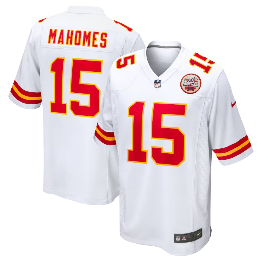 Camisa Kansas City Chiefs Branca - Patrick Mahomes