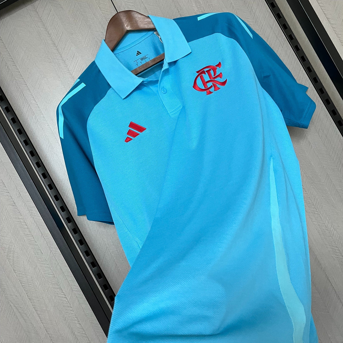 Camisa do Flamengo Polo Treino - 2025/2026 - Polo Azul Claro