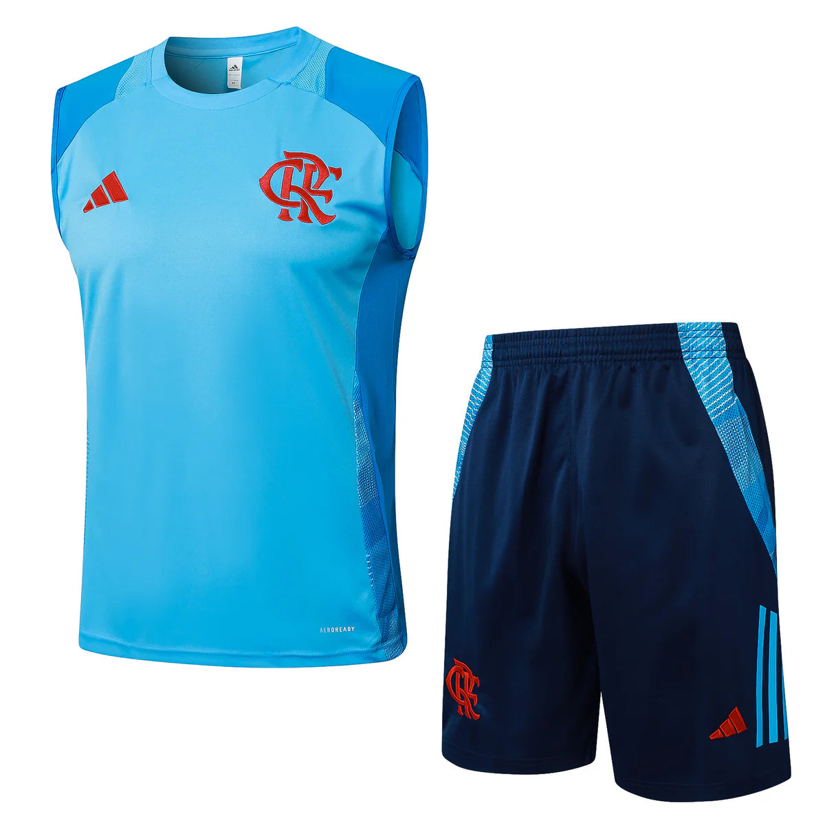 Conjunto Treino Flamengo 2025 Azul Claro - Regata