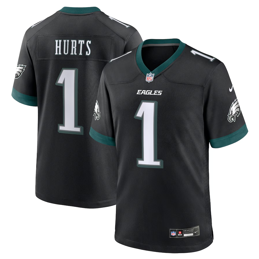 Camisa Philadelphia Eagles Preta - Jalen Hurts