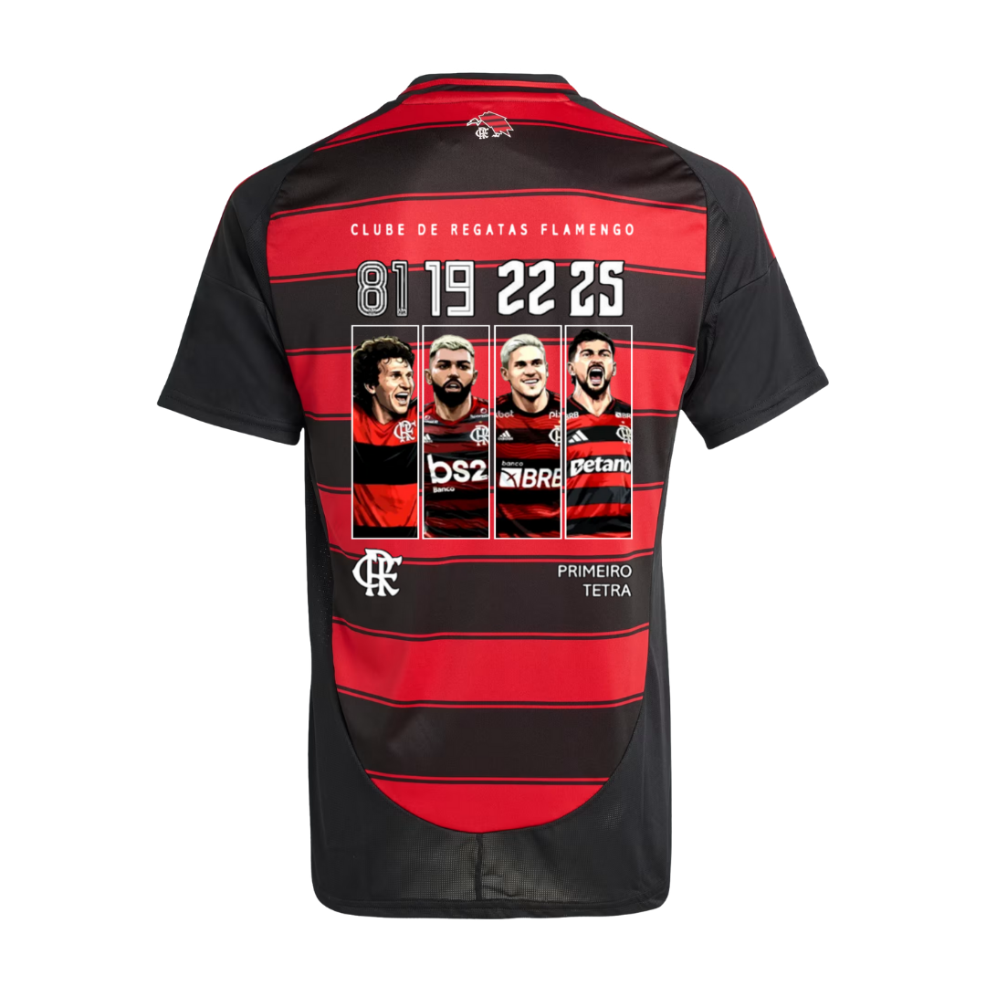 Camisa Flamengo Home 2025/26 com Personalização exclusiva Tetracampeão