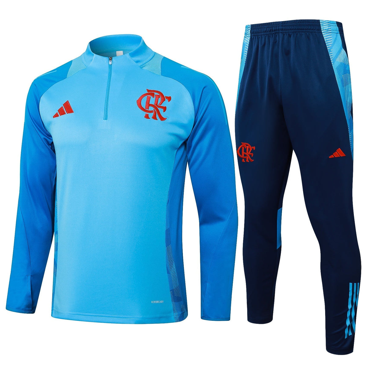 Conjunto de Inverno Treino Flamengo 2025 Azul Claro