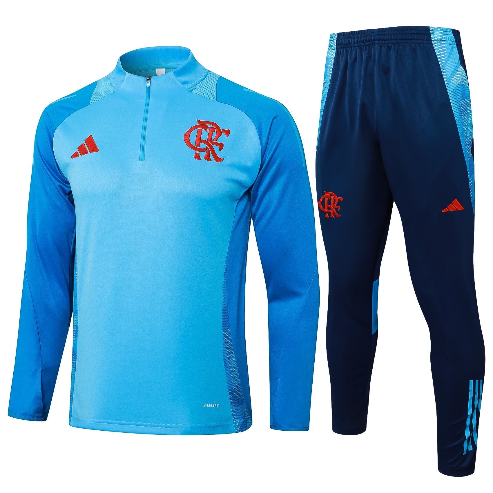 Conjunto de Inverno Treino Flamengo 2025 Azul Claro