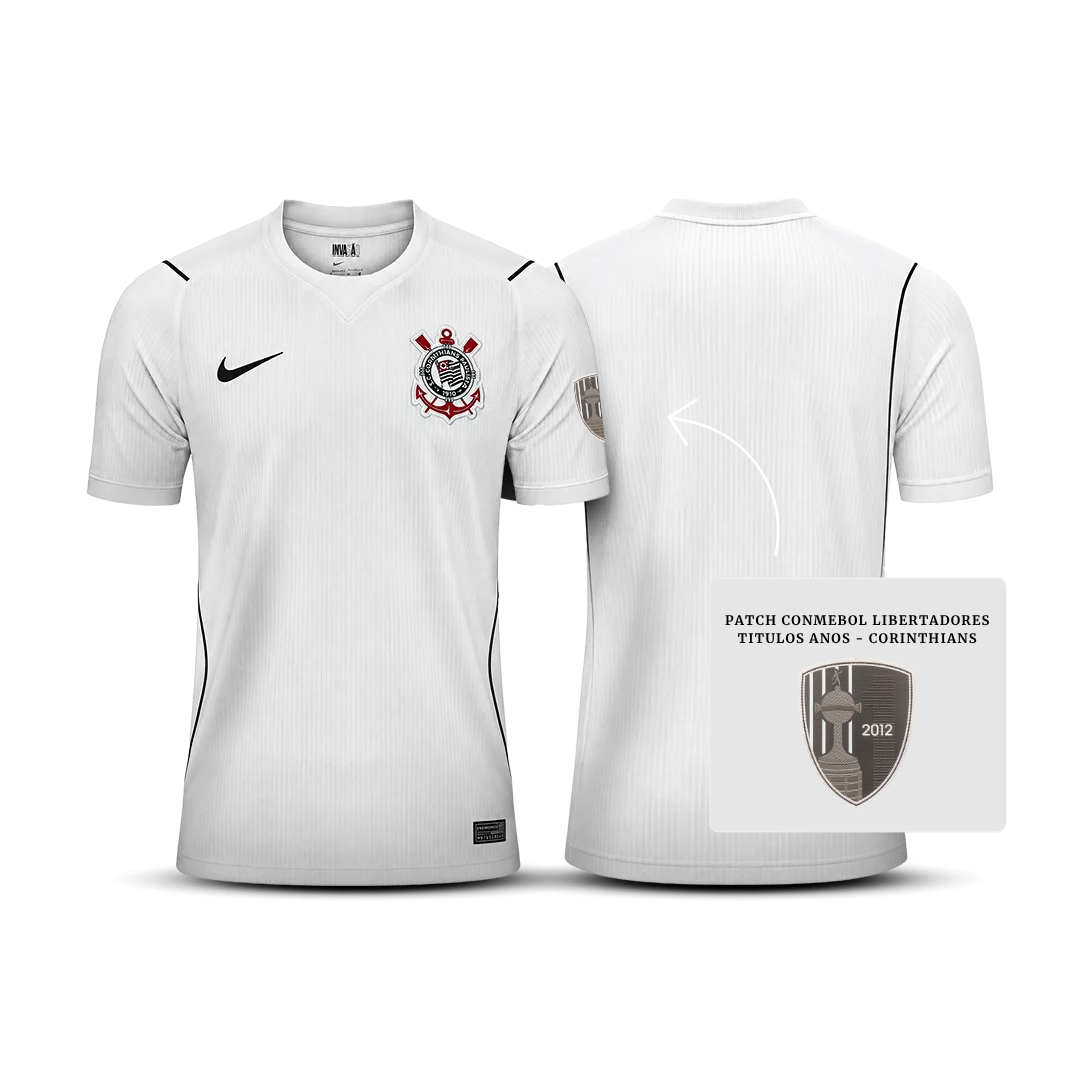 Camisa do Corinthians Home 2026 + Patch Libertadores Títulos Anos - Pronta entrega
