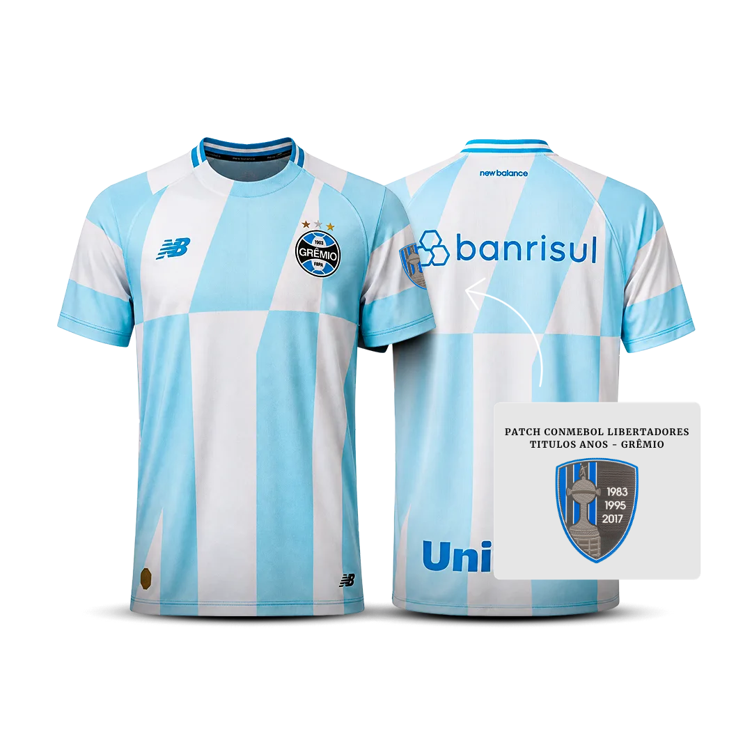 Camisa do Grêmio Away 2026 + Patch Libertadores Títulos Anos - Pronta entrega