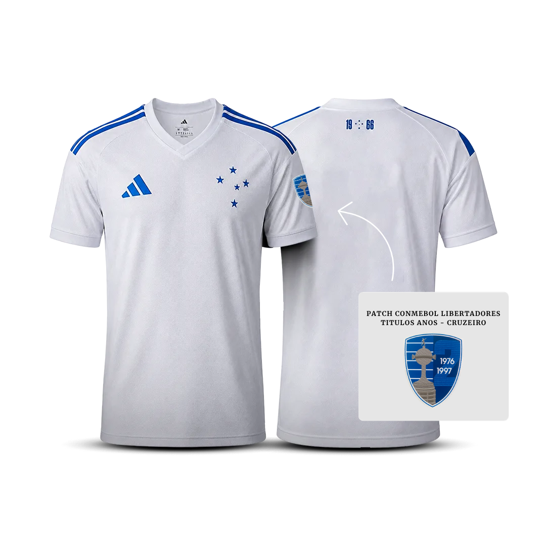 Camisa do Cruzeiro Away 2026 + Patch Libertadores Títulos Anos - Pronta entrega
