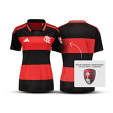 Camisa do Flamengo Home 2026 Feminina + Patch Libertadores Títulos Anos - Pronta entrega