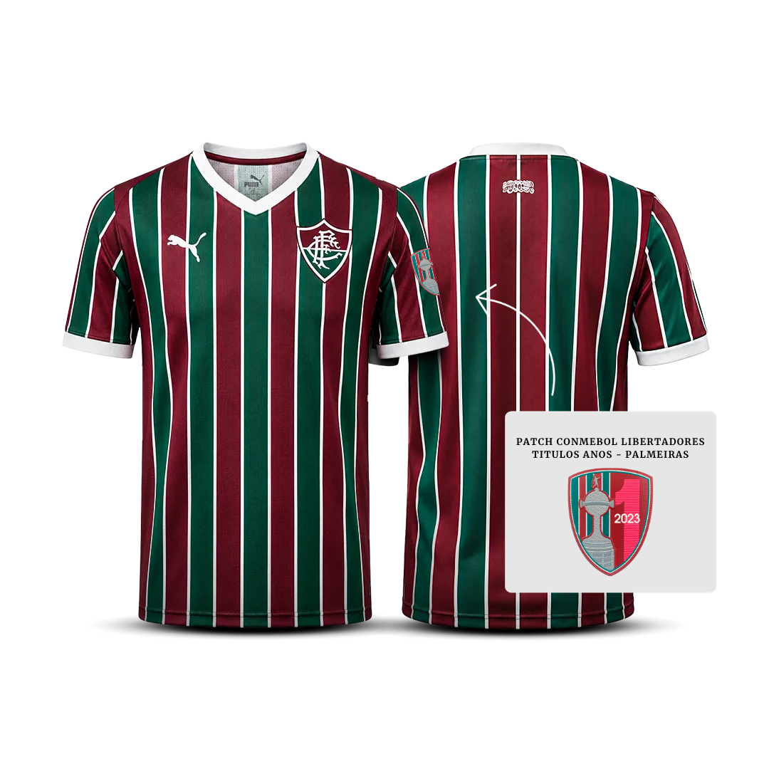 Camisa do Fluminense Home 2026 + Patch Libertadores Títulos Anos - Pronta entrega