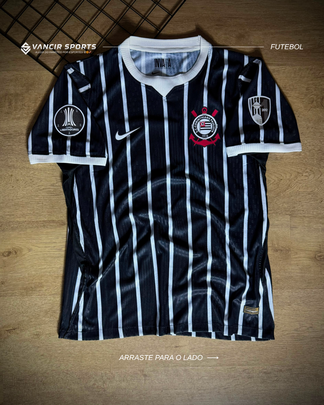Camisa do Corinthians Away 2026 + Kit Patch Libertadores - Pronta entrega