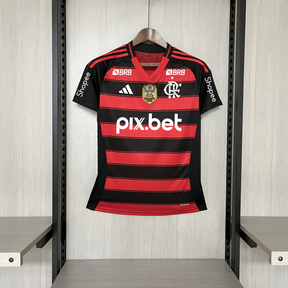 Camisa Flamengo Feminina Home 2025/26 - Patrocínios e Patch Copa do Brasil