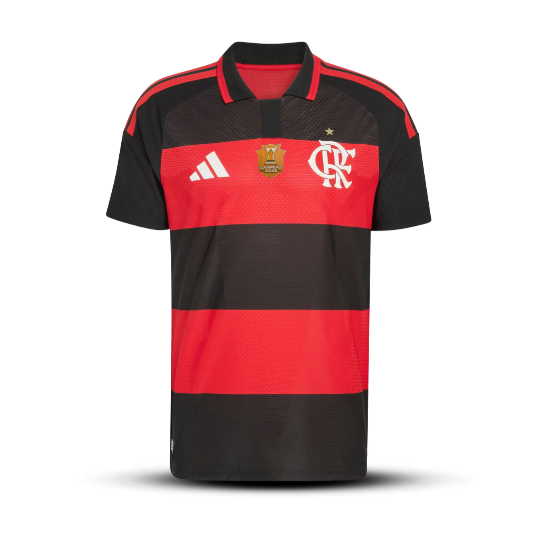 Camisa Flamengo Home 2026 - Versão Jogador com Patch de Campeão Brasileiro