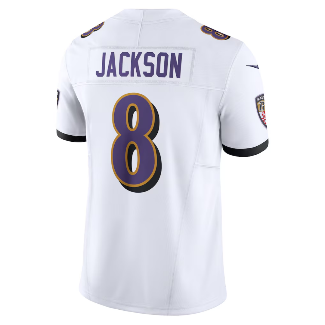 Camisa NFL Baltimore Ravens Nike White Vapor Limited - Lamar Jackson