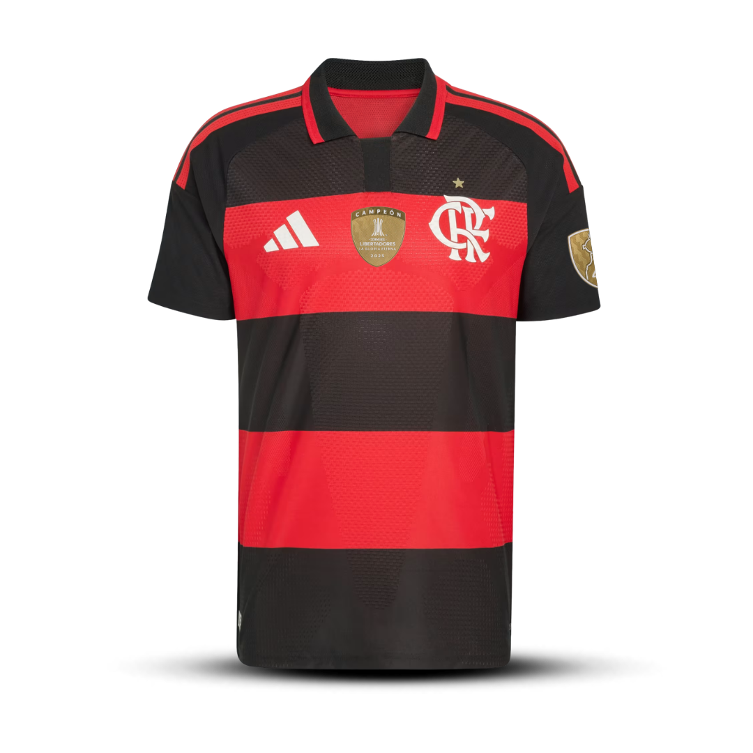 Camisa Flamengo Home 2026 - Versão Jogador + Patchs de Campeão da Libertadores