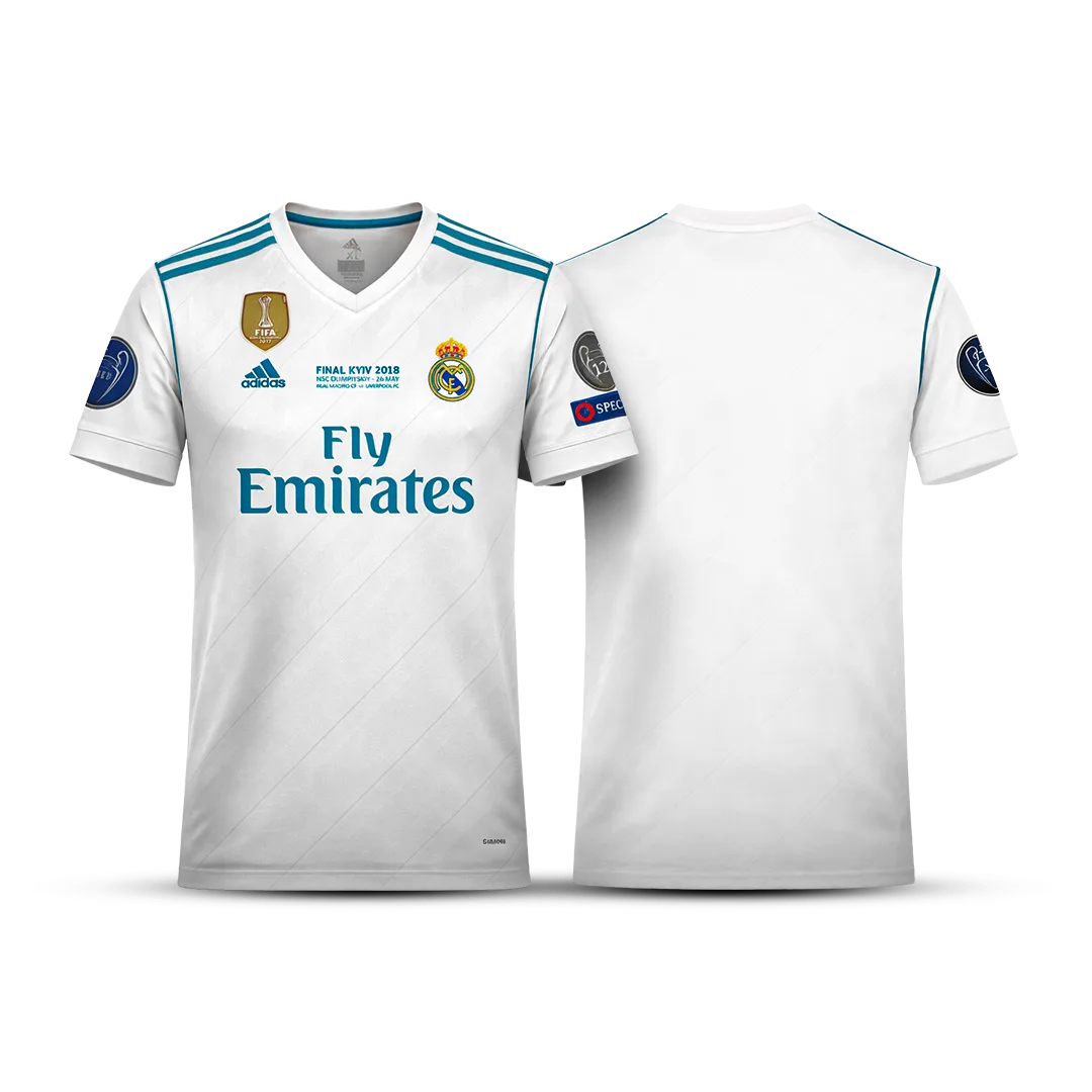 Camisa Retrô Real Madrid Home 2017/18 + Patches