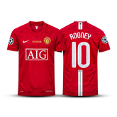 Camisa Manchester United Retrô 2007/08 Home – Rooney #10