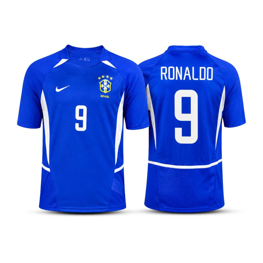 Camisa Brasil Away Retrô - 2002 Ronaldo Fenômeno - Pronta entrega
