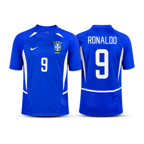 Camisa Brasil Away Retrô - 2002 Ronaldo Fenômeno - Pronta entrega