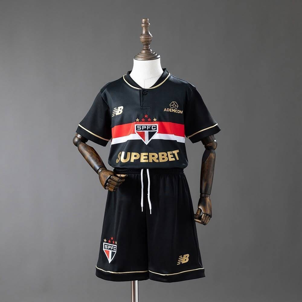 Kit Infantil São Paulo Third 2025 - Pronta entrega