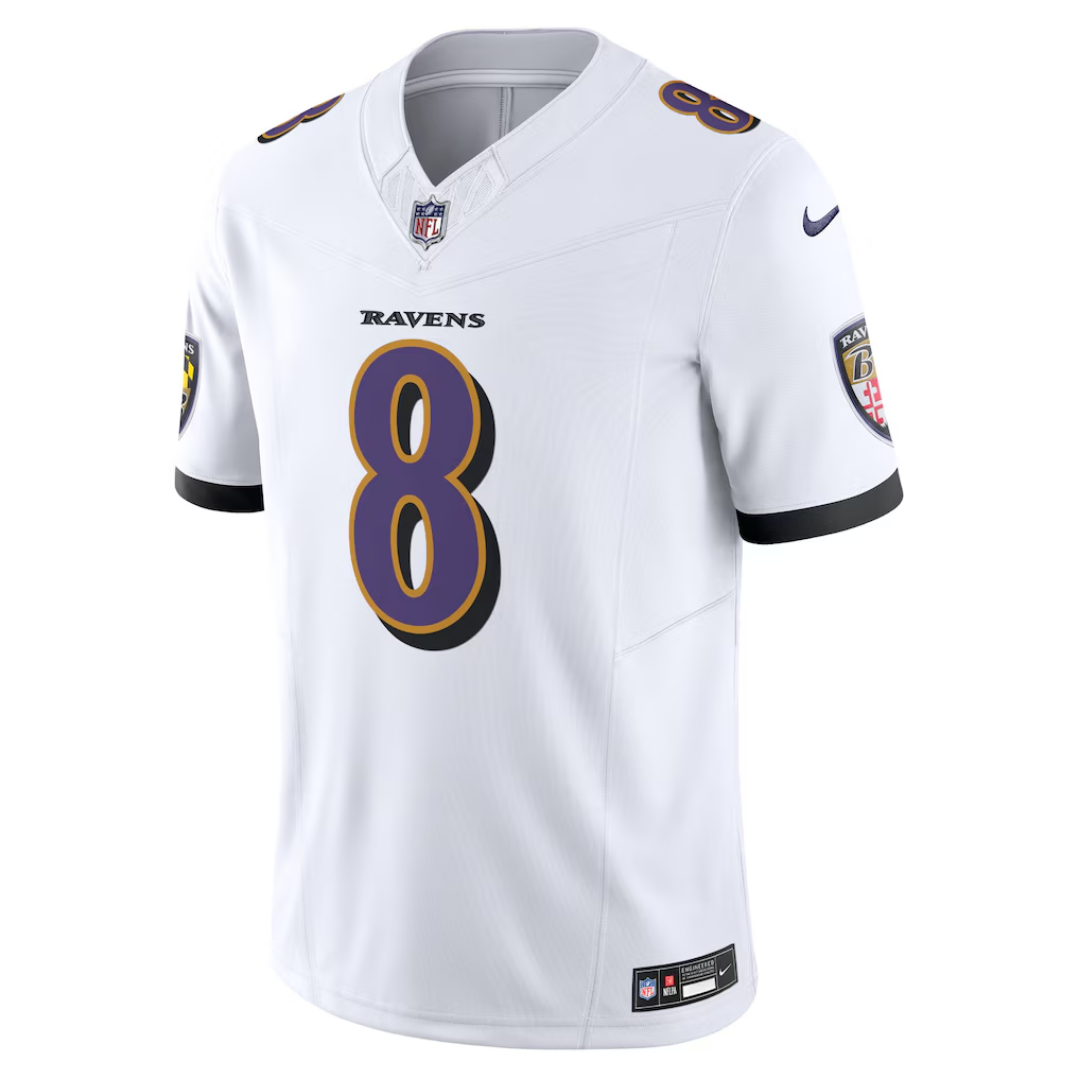 Camisa NFL Baltimore Ravens Nike White Vapor Limited - Lamar Jackson