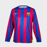 Camisa Barcelona Home 2007/08 Retrô Manga Longa