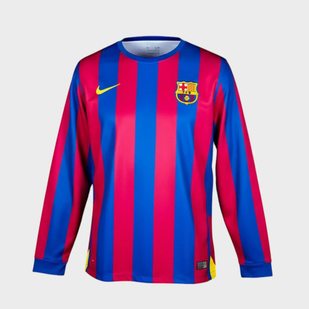 Camisa Barcelona Home 2007/08 Retrô Manga Longa