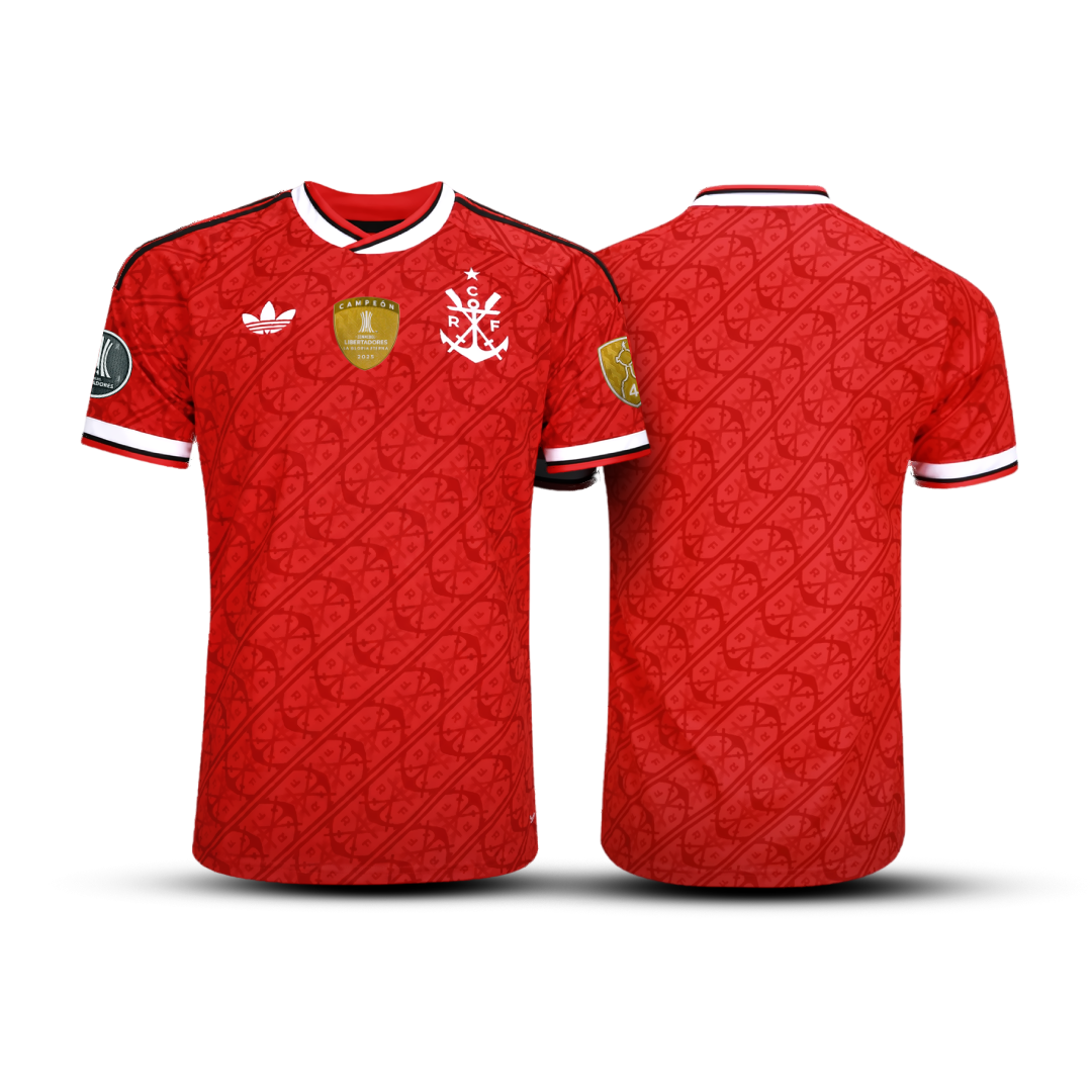 Camisa do Flamengo Manto 3 2026 + Patchs de Campeão da Libertadores