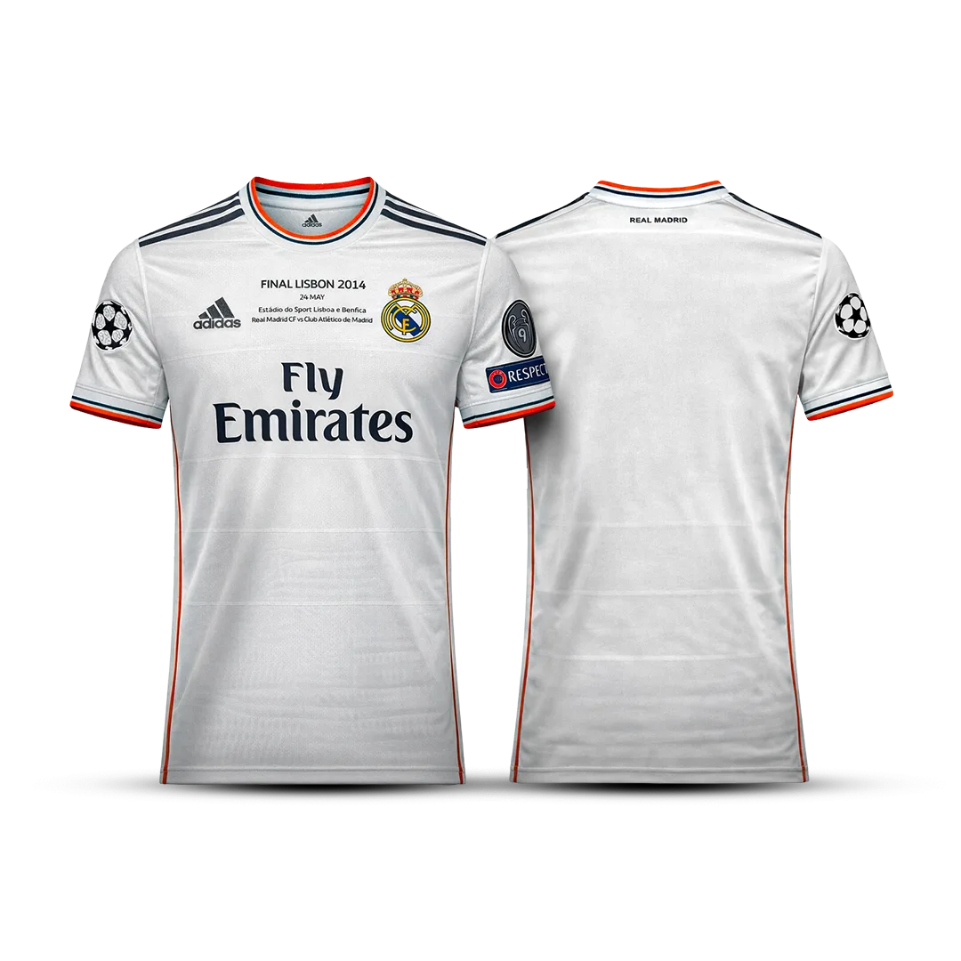 Camisa Retrô Real Madrid Home 2013/14 + Patches
