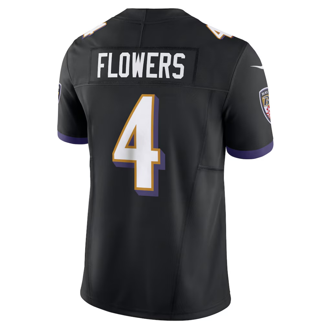 Camisa NFL Baltimore Ravens Nike Black Vapor Limited - Zay Flowers