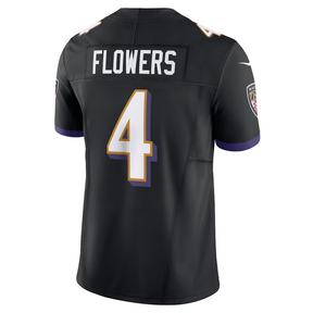 Camisa NFL Baltimore Ravens Nike Black Vapor Limited - Zay Flowers