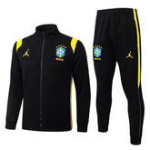 Conjunto de Inverno Brasil Jordan 2026 - Preto e amarelo
