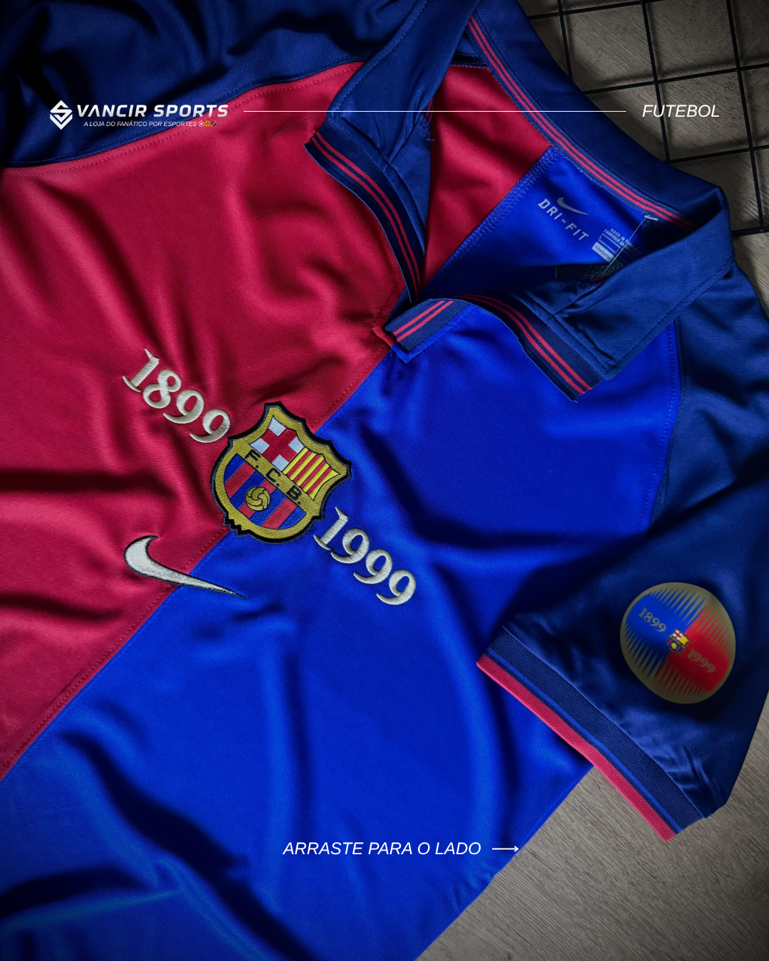 Camisa Barcelona Retrô Centenário - Pronta entrega