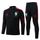 Conjunto de Inverno Brasil Jordan 2026 - Preto e vermelho