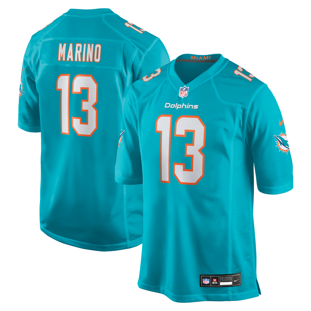 Camisa NFL Dan Marino Aqua Miami Dolphins Game Retired Player - Pronta entrega