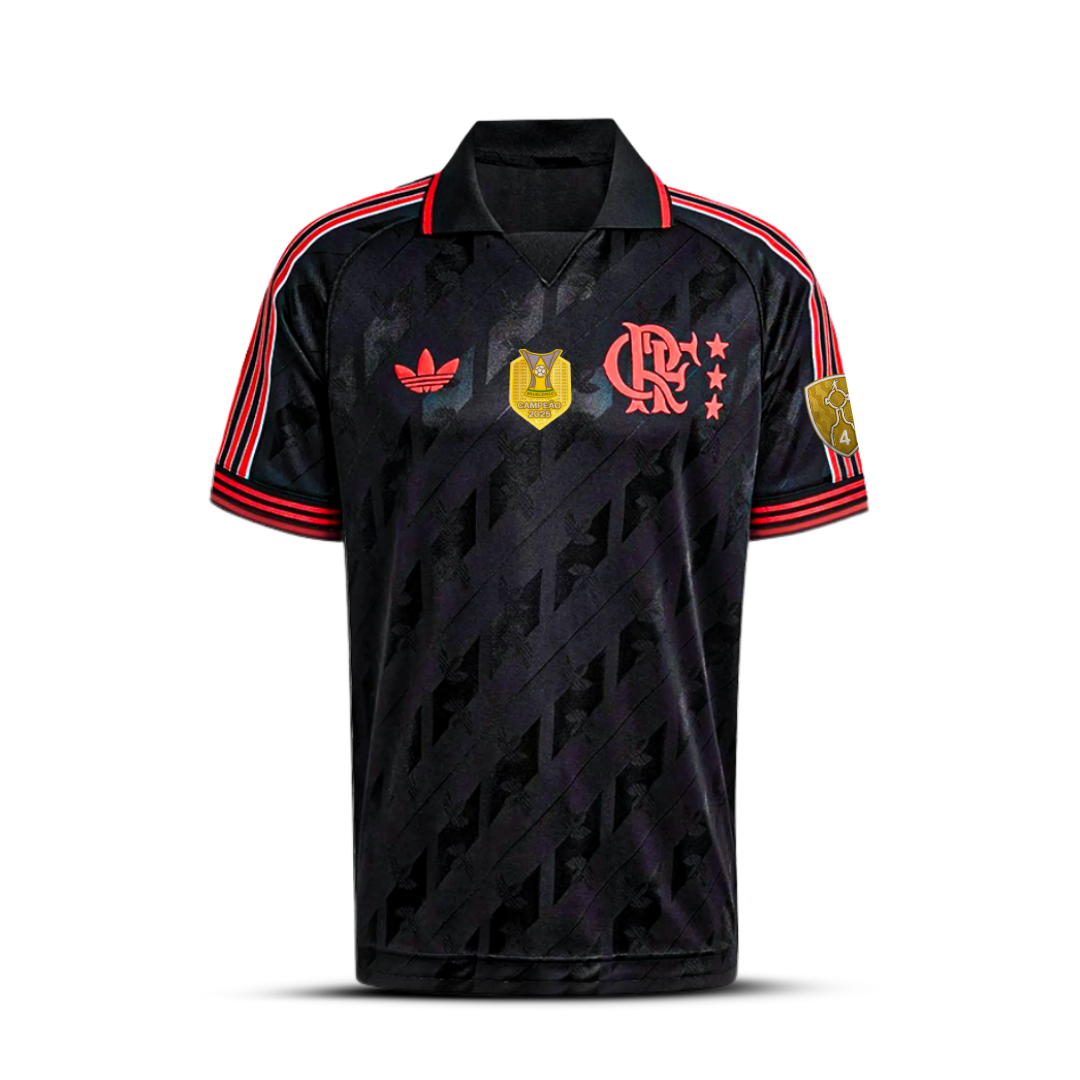 Camisa Flamengo Lifestyle 2025/26 + Patchs Libertadores e Brasileiro