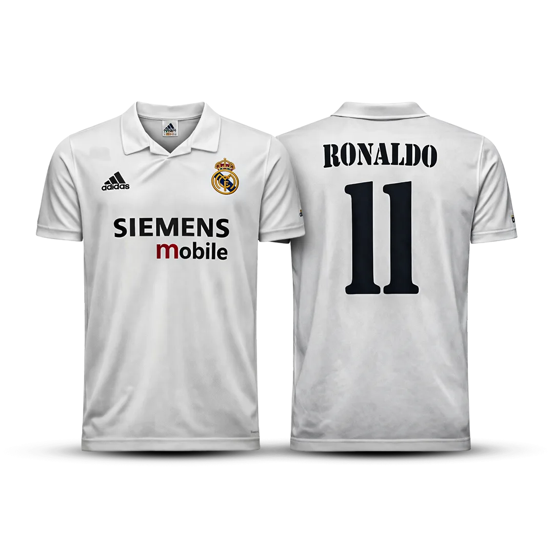 Camisa Real Madrid Retrô 2002/03 Home – Ronaldo #11