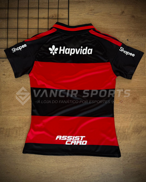 Camisa Flamengo Home 2026 Feminina - Pronta entrega - Patrocínios com patchs libertadores