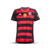 Camisa do Flamengo Feminina Home - 2025/2026 + Patchs Libertadores e Brasileiro