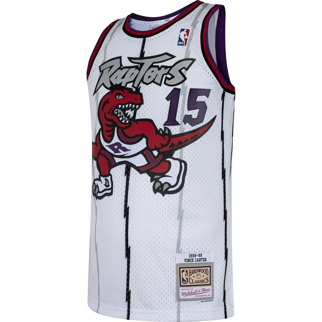 Regata Swingman Toronto Raptors Mitchell & Ness Hardwood Classics 1998/99 Branca- Vince Carter - Pronta entrega