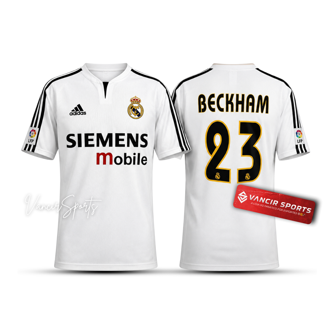 Camisa Real Madrid Retrô 2004 - Bechkam  - Pronta entrega