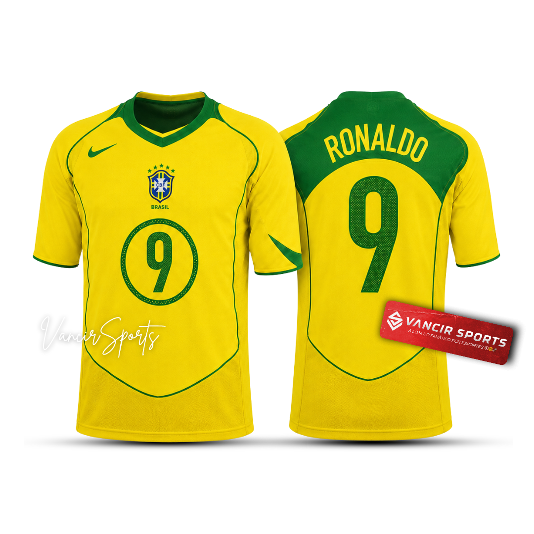 Camisa Brasil Home 2004 - Ronaldo Fenômeno - Pronta entrega