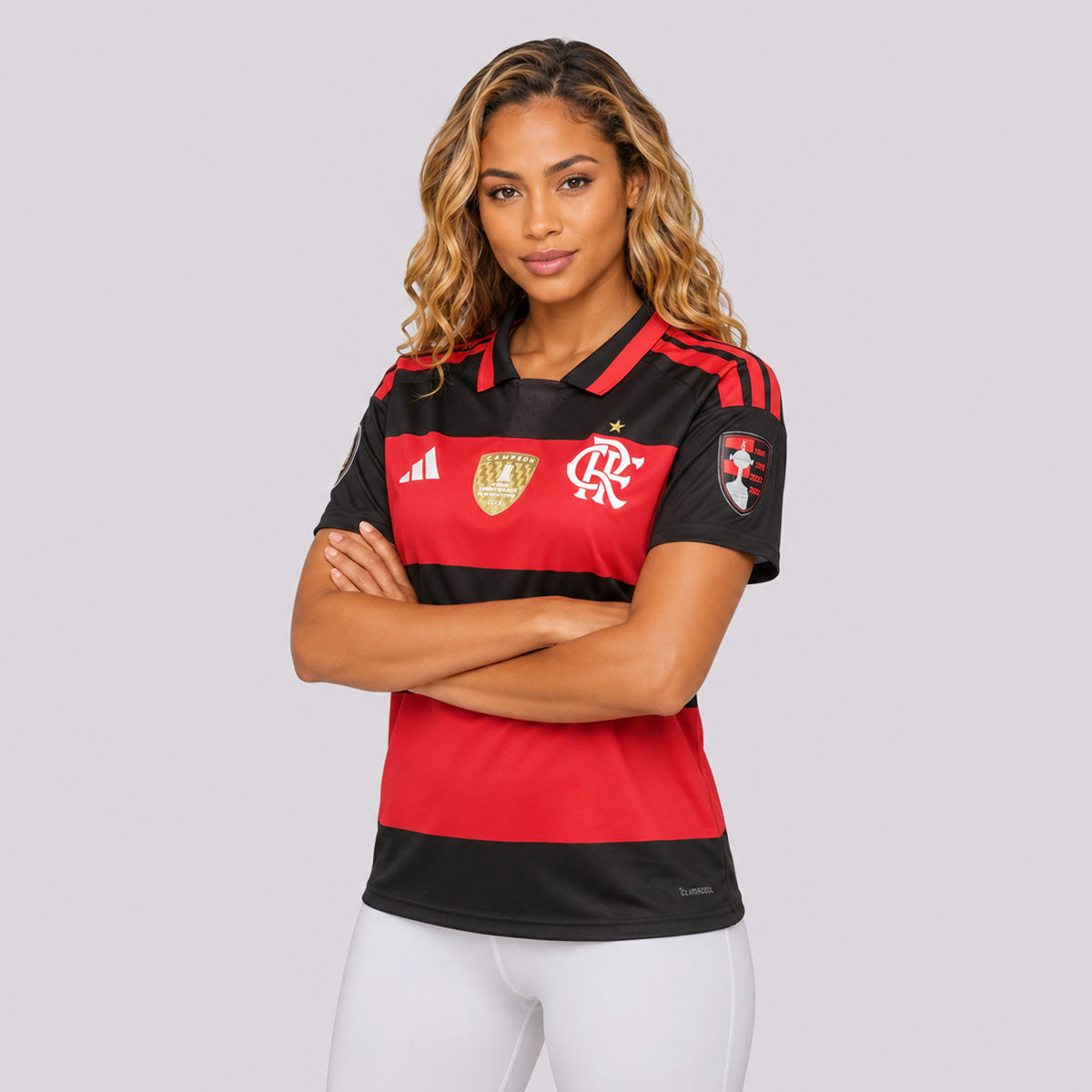 Camisa do Flamengo Feminina Home - 2026 + Kit Patchs Libertadores