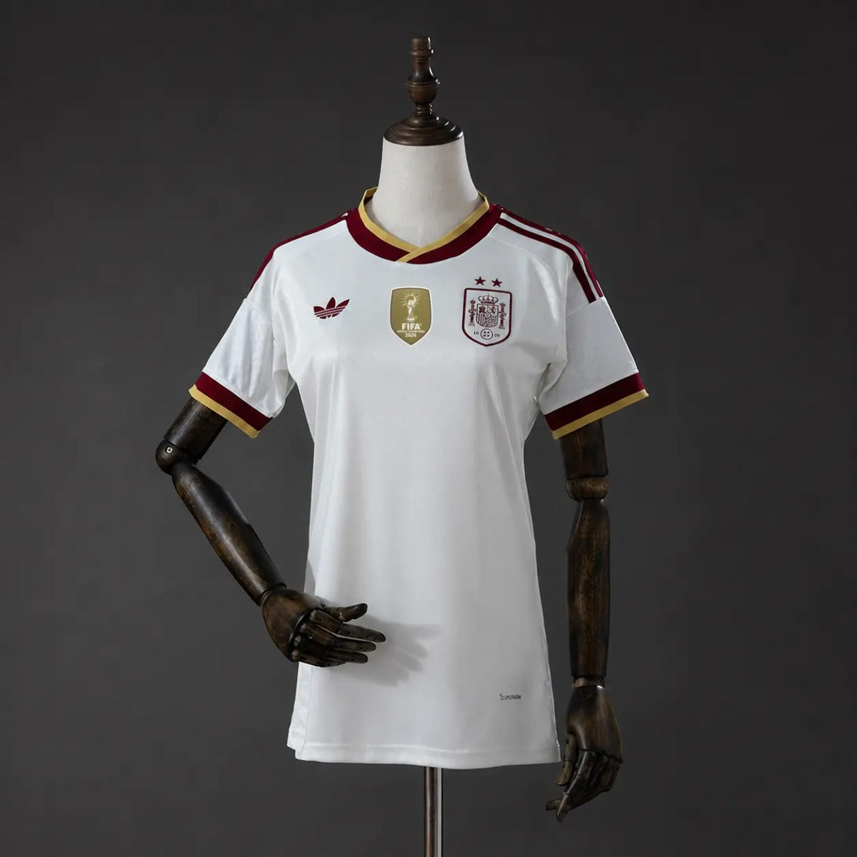 Camisa Espanha Away 2026 Feminina - 2 estrelas + Patch Campeã da Copa do Mundo