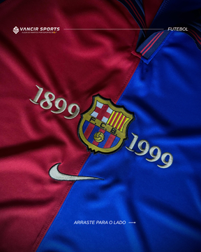Camisa Barcelona Retrô Centenário - Pronta entrega